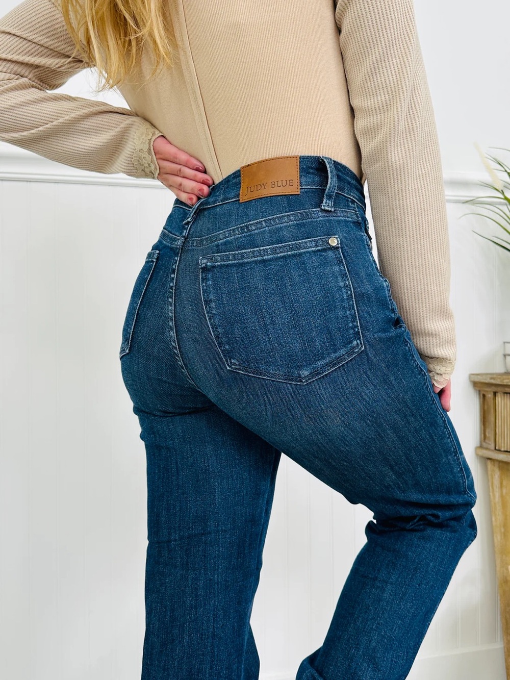 Judy Blue • Be In Control Tummy Control NWT Sz 0 Straight Dark Wash Jean - Picture 2 of 11